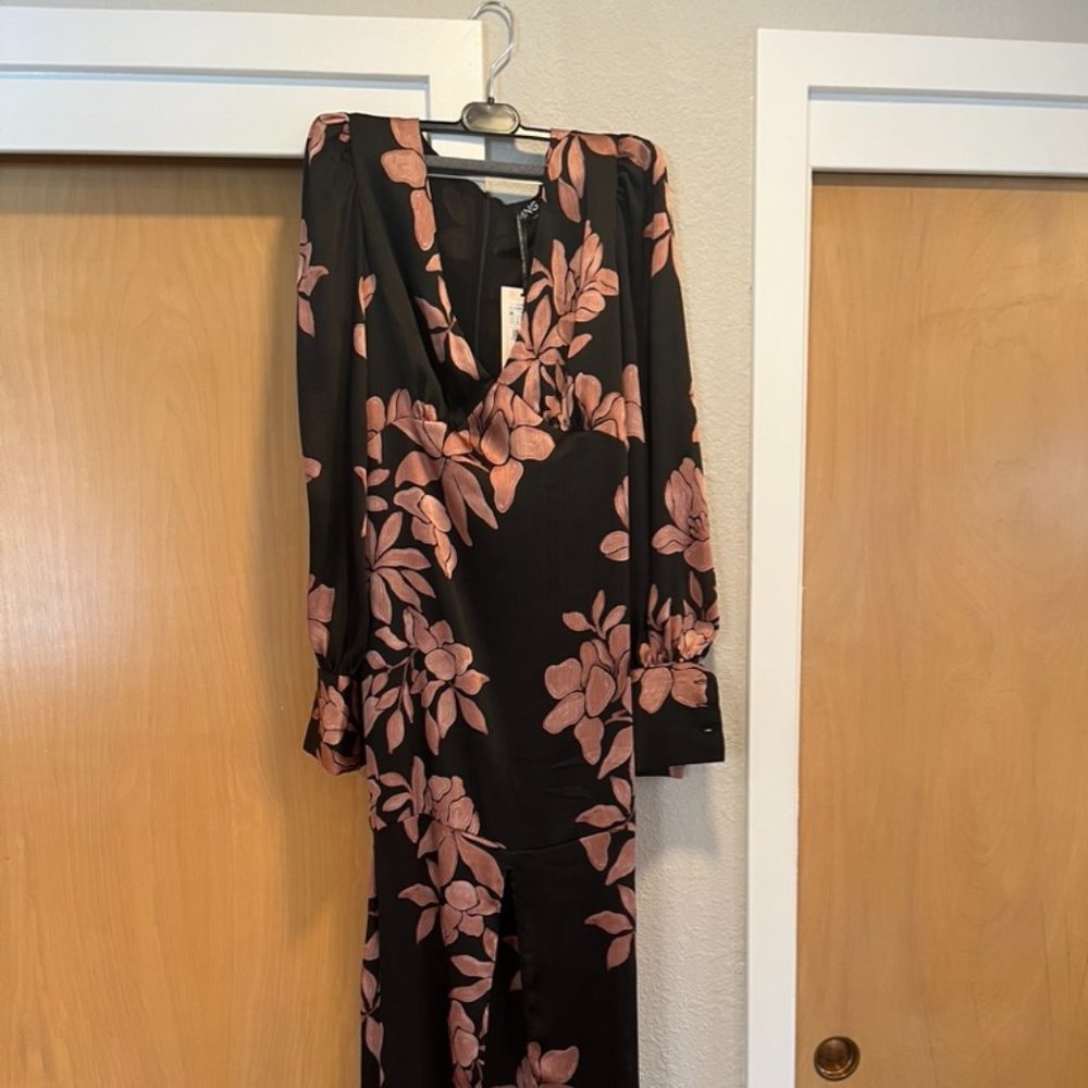 Mango Floral Chiffon Dress